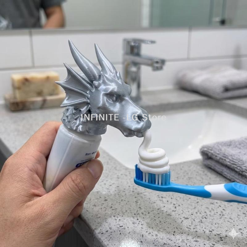3D Printing Use - 1Pcs 3D Printed Silver Dragon Head