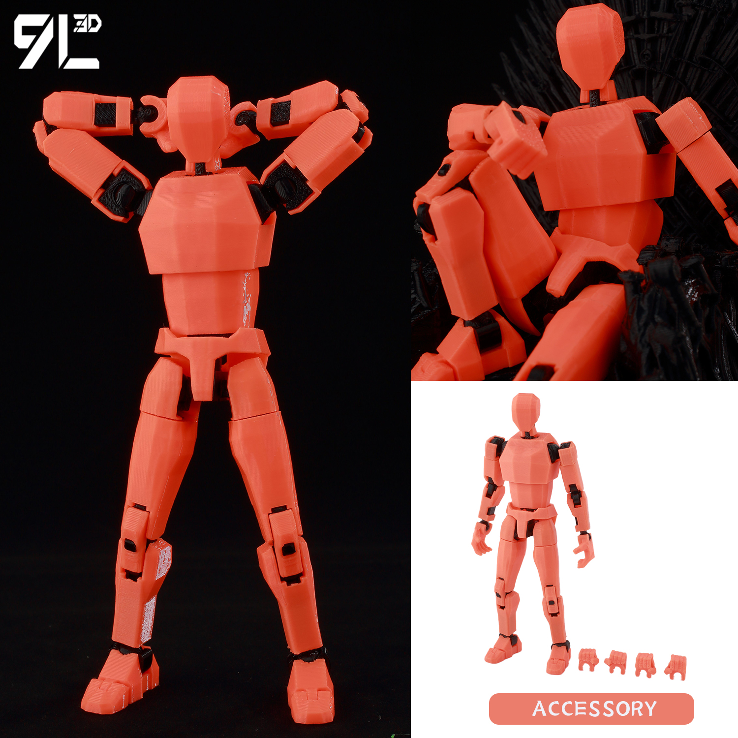3D Printing Use - 9L 3D Printed Articulated Dummy13 Lucky13