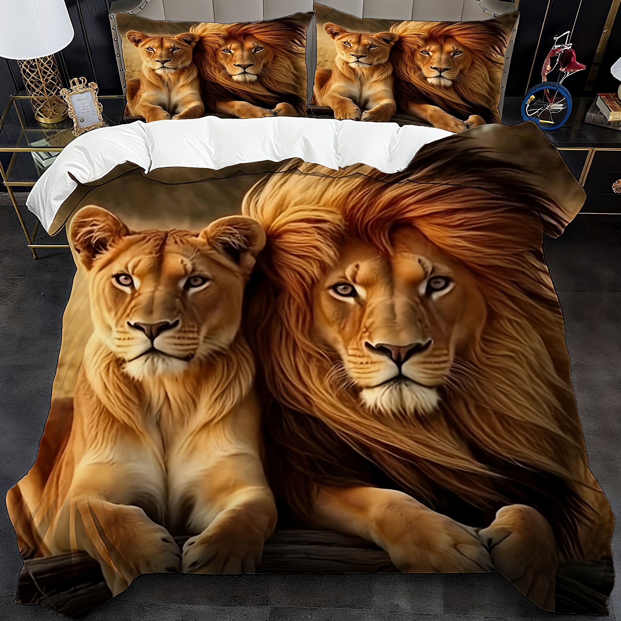 3pcs Lion Couple Bedding Set 3 – 3D Printing Nerd recenzja i cena