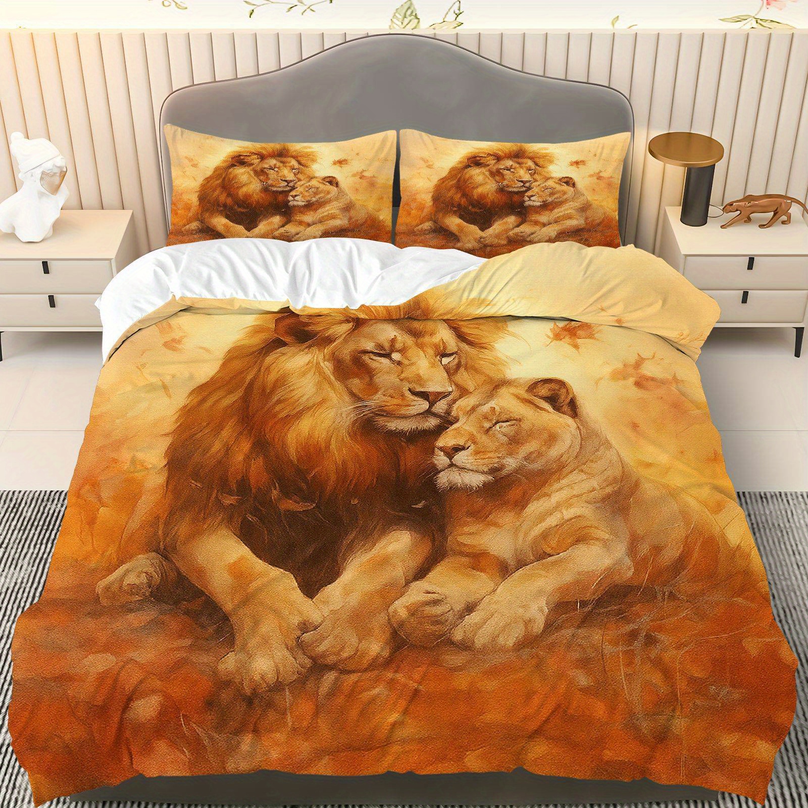 3pcs Lion Couple Bedding Set 3 – 3D Printing Nerd recenzja i cena