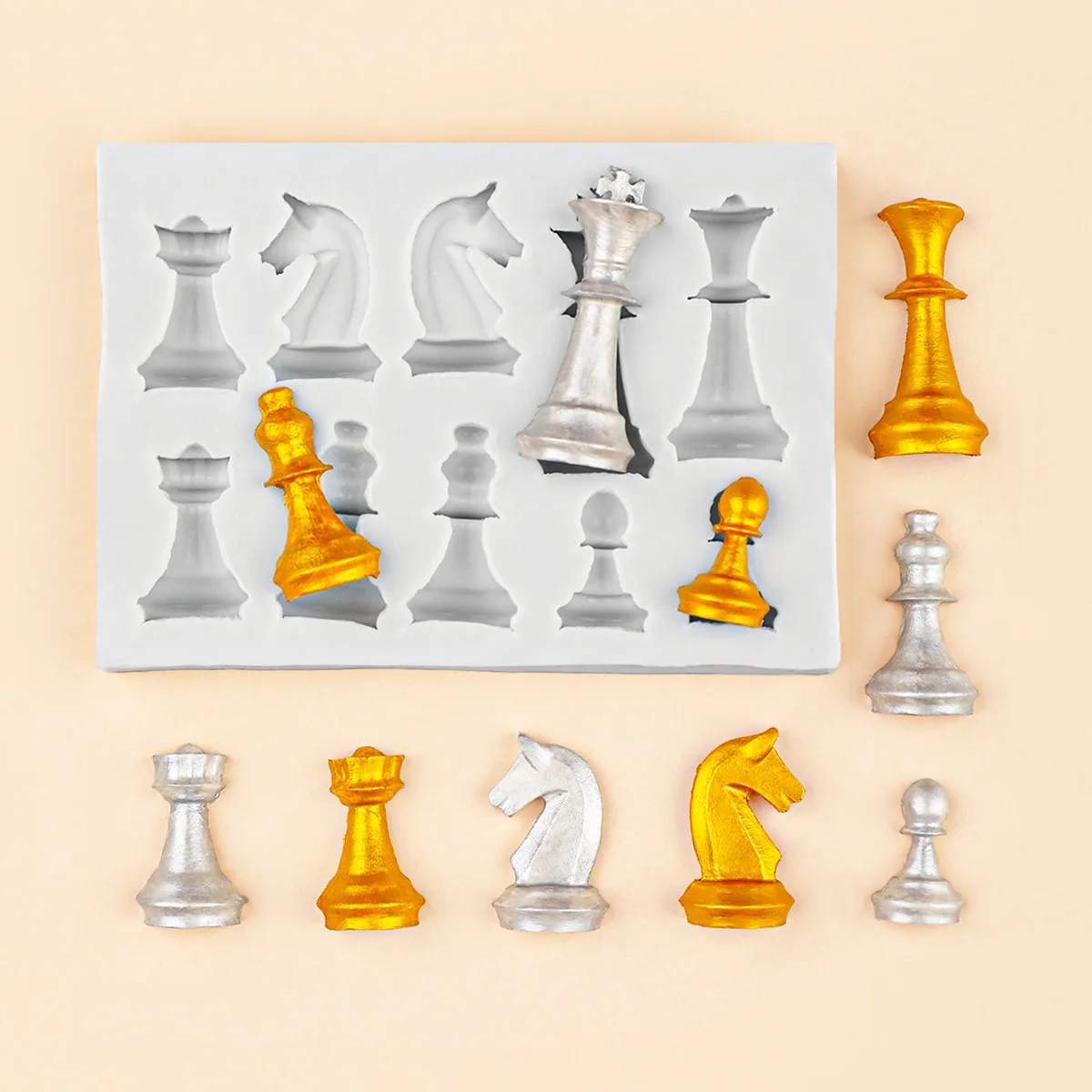 10-hole 3d Chess Silicone Mold – 3D Printing Chess recenzja i cena