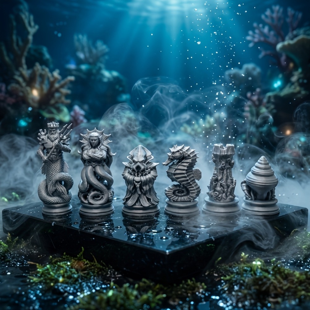 16PCS Ocean Myth Chess Figurin – 3D Printing Chess recenzja i cena