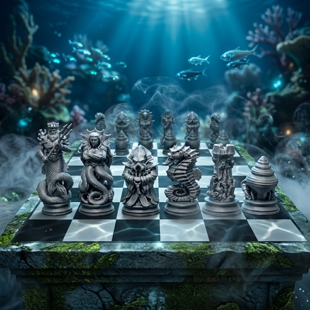16PCS Ocean Myth Chess Figurin – 3D Printing Chess recenzja i cena