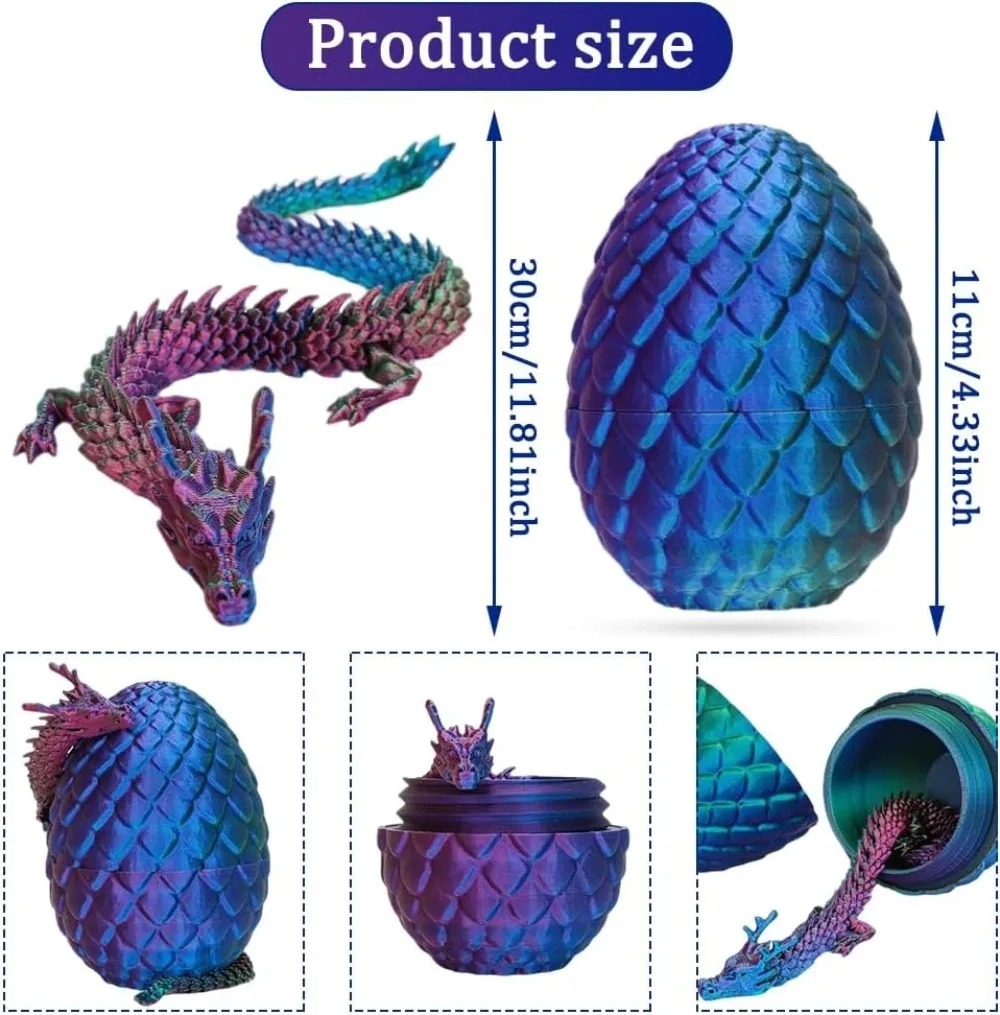 3D Mini Chinese Dragon Surpris – 3D Printing Egg recenzja i cena