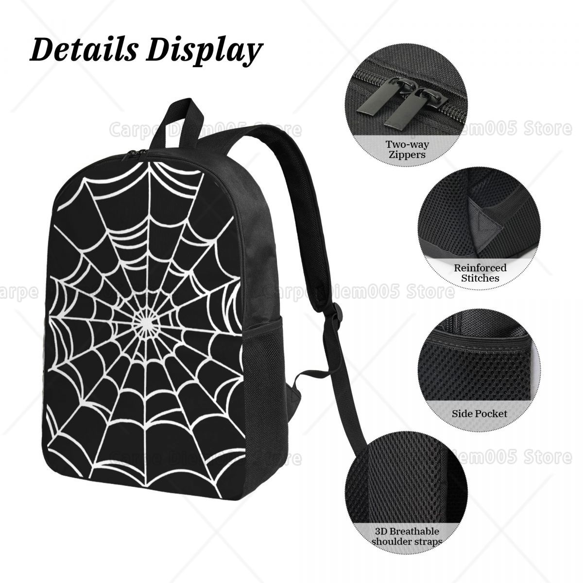 Black Web Spider Prints Backpa – 3D Printing Web recenzja i cena