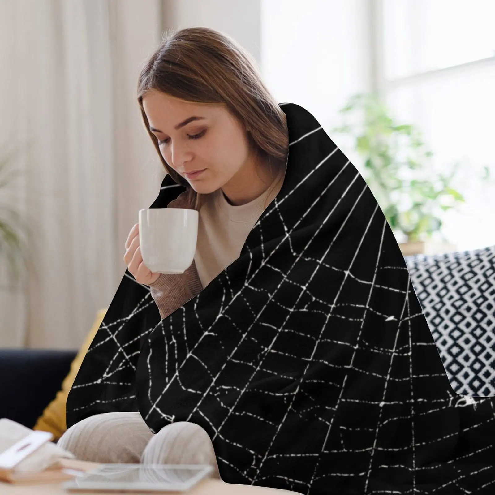 Spider Web Throw Blanket Fluff – 3D Printing Web recenzja i cena