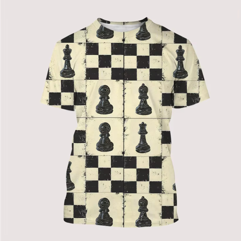 New Men's T Shirt 3D Print Int – 3D Printing Chess recenzja i cena