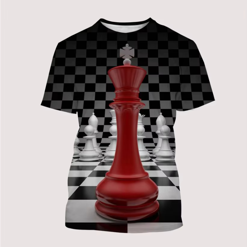New Men's T Shirt 3D Print Int – 3D Printing Chess recenzja i cena