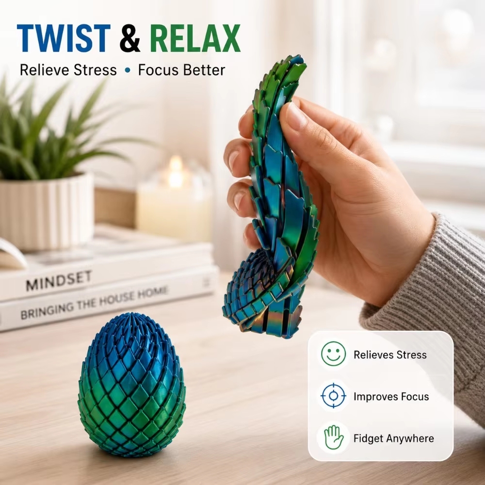 3D Dragon Egg Twisted Spiral S – 3D Printing Egg recenzja i cena