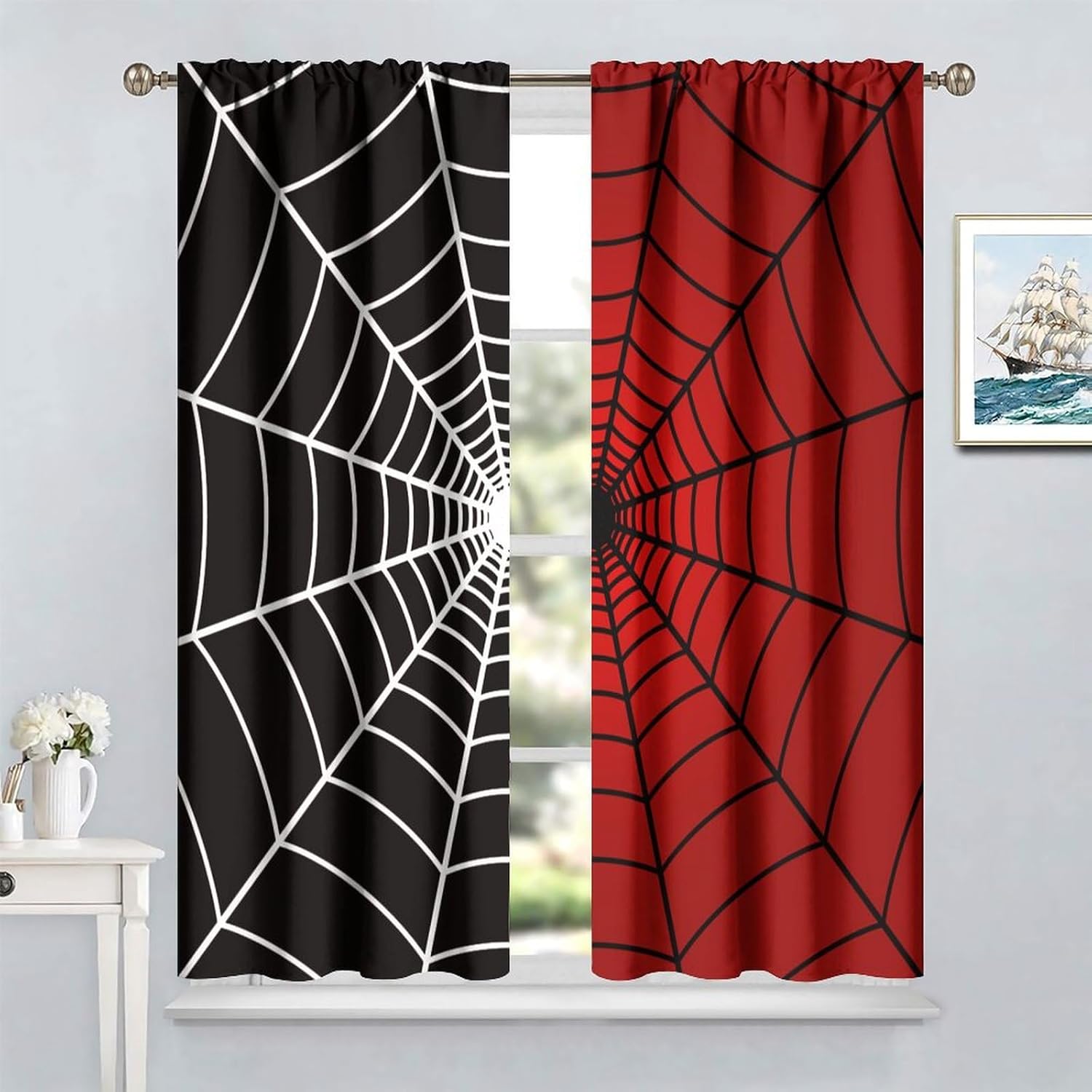 Spider Web Window Curtains, Bl – 3D Printing Web recenzja i cena