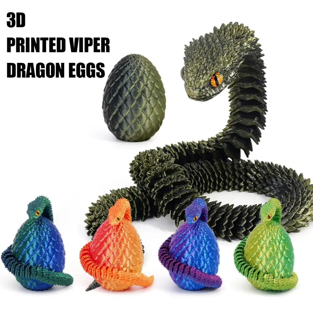 3D Printed Cool Snake Dragon E – 3D Printing Egg recenzja i cena