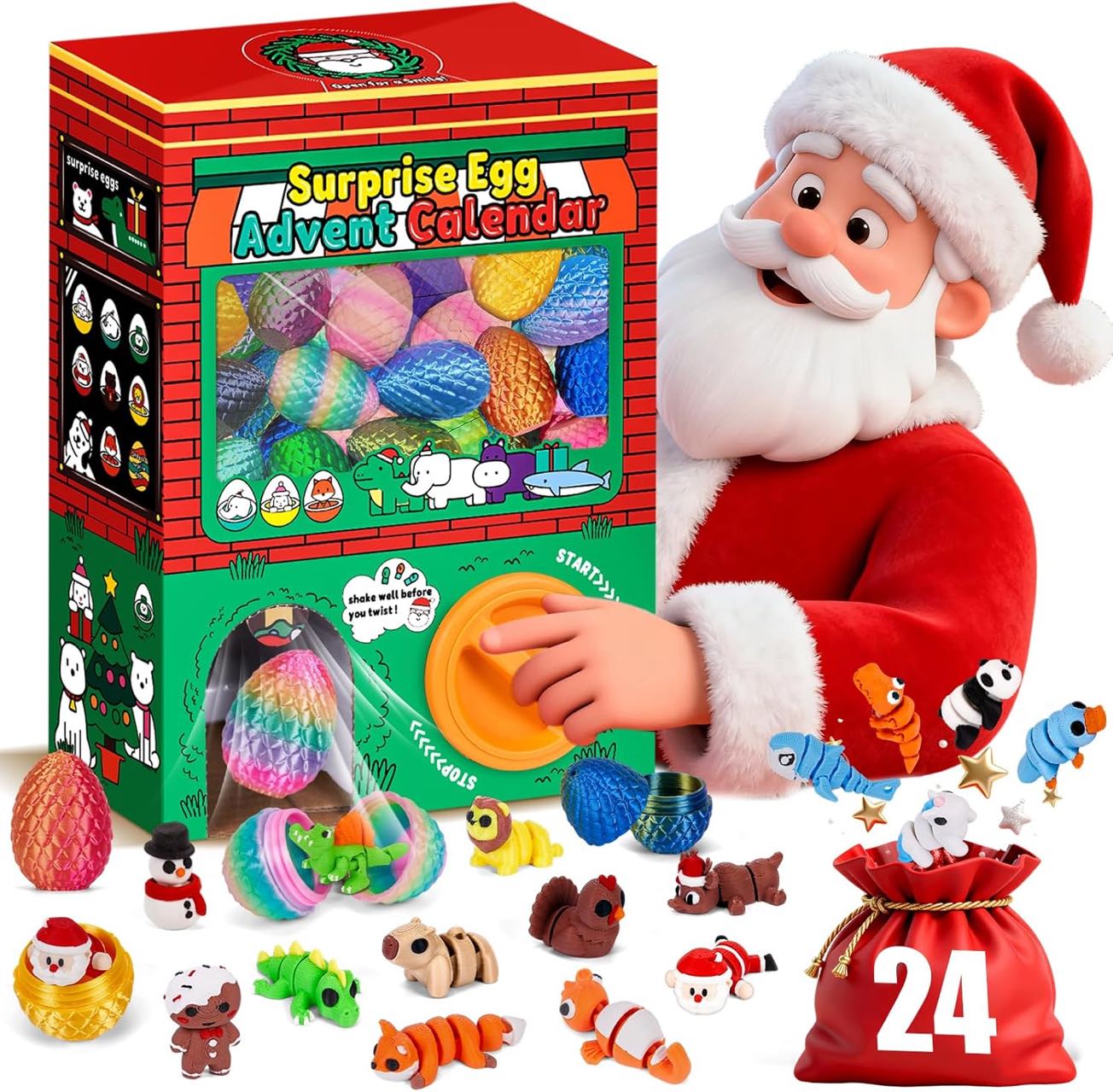 24pcs 3D Printed Surprise Egg  – 3D Printing Model recenzja i cena
